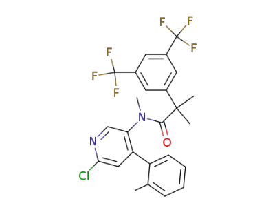 2-(3,5-bis(trifluoromethyl)phenyl)-N-(6-chloro-4-(o-tolyl)pyridin-3-yl)-N,2-dimethylpropanamide